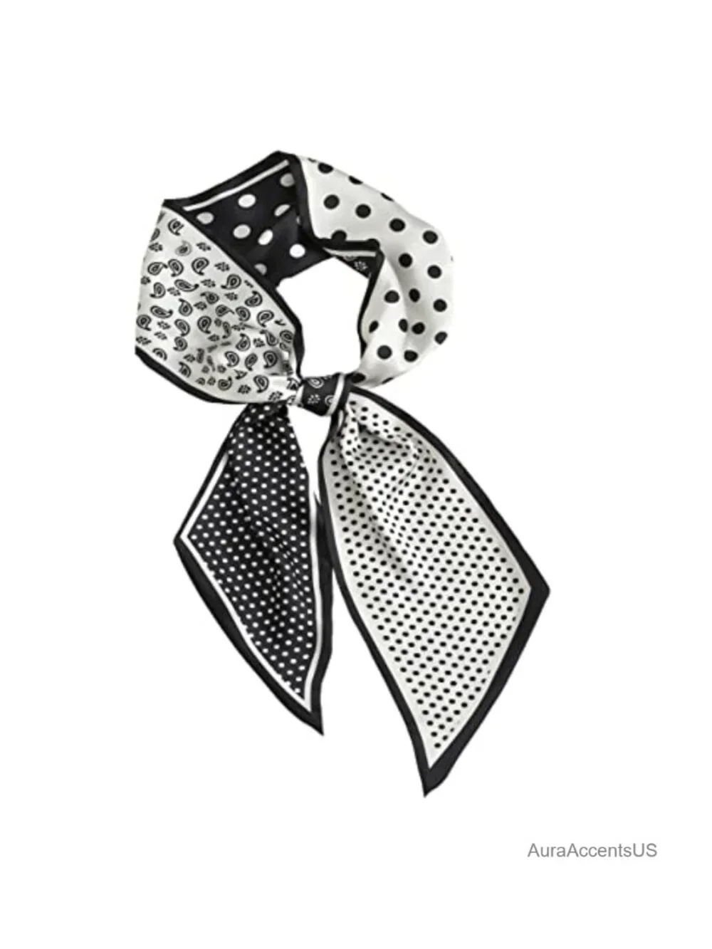 Silky Soft Polyester Long Skinny Scarf Headband Hair Accessory Neckerchief